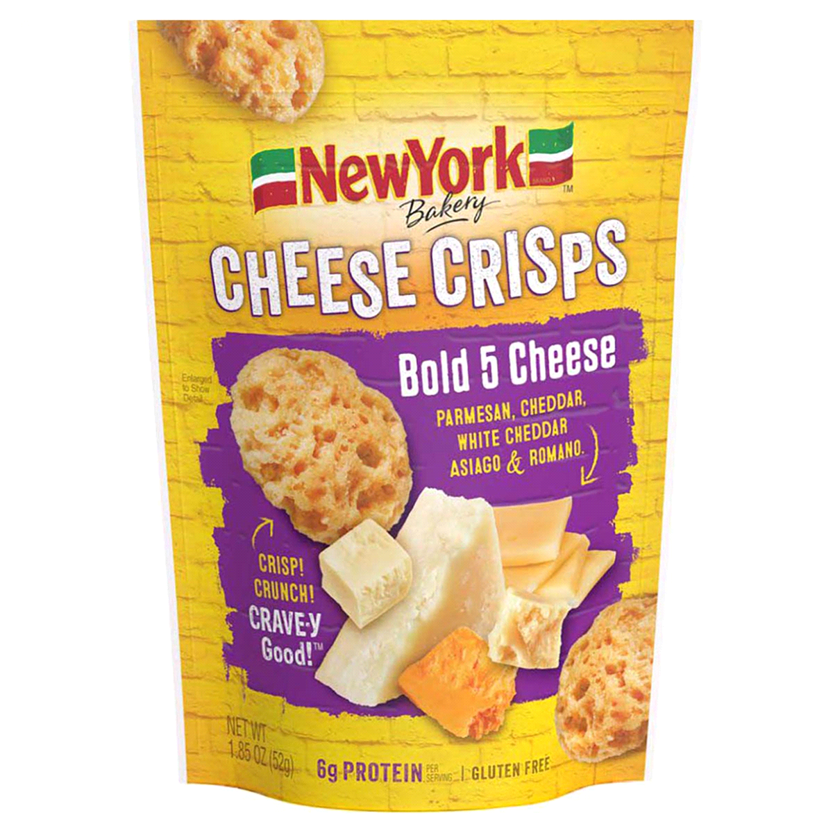 slide 1 of 1, New York Bakery Cheese Crisps, Bold 5 Cheese, 1.85 oz