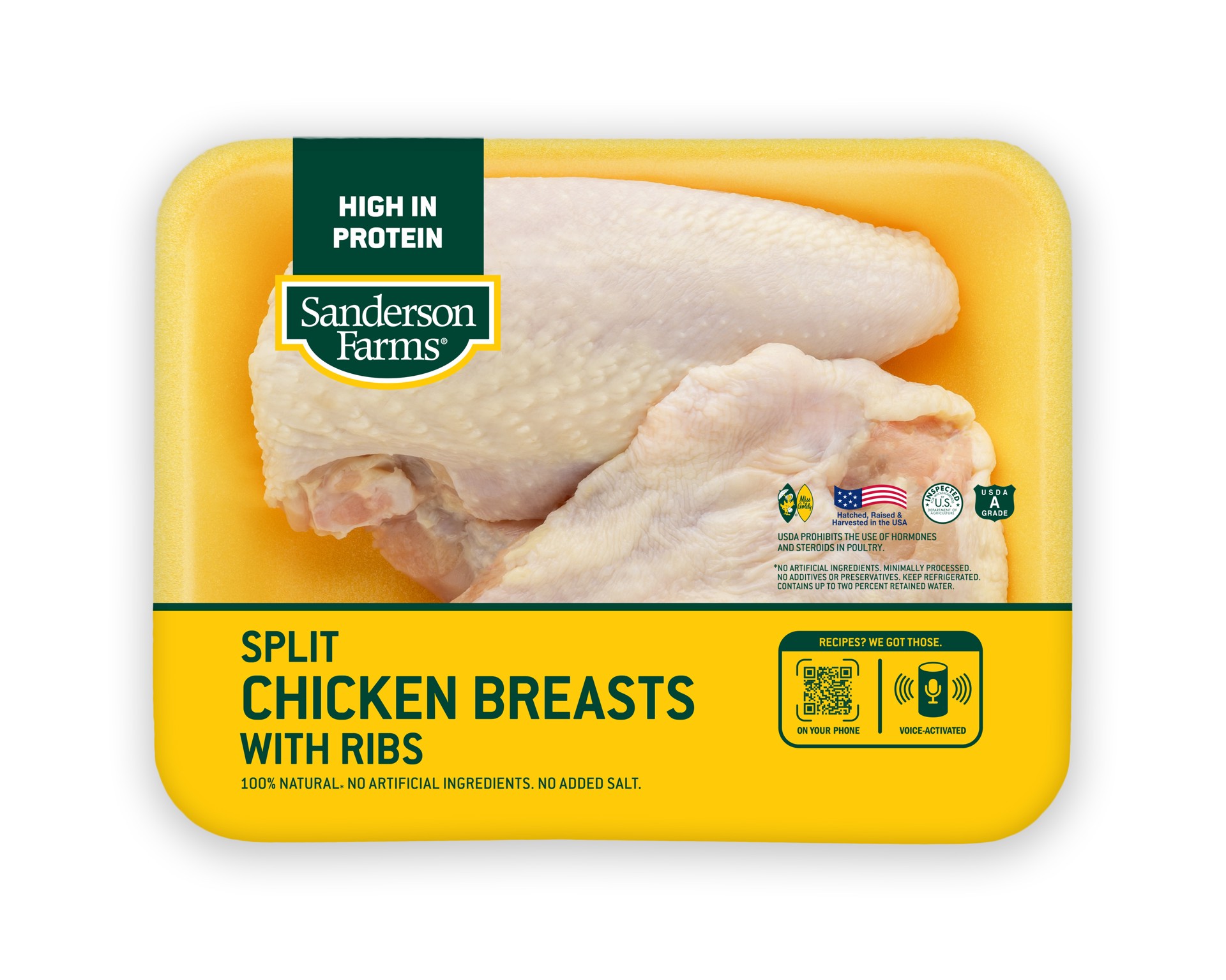 slide 1 of 1, Sanderson Farms Split Chicken Breasts, per lb