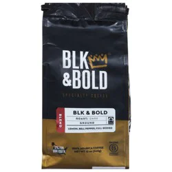 Blk & Bold Ground Dark Roast 100% Arabica Blend Coffee 12 oz