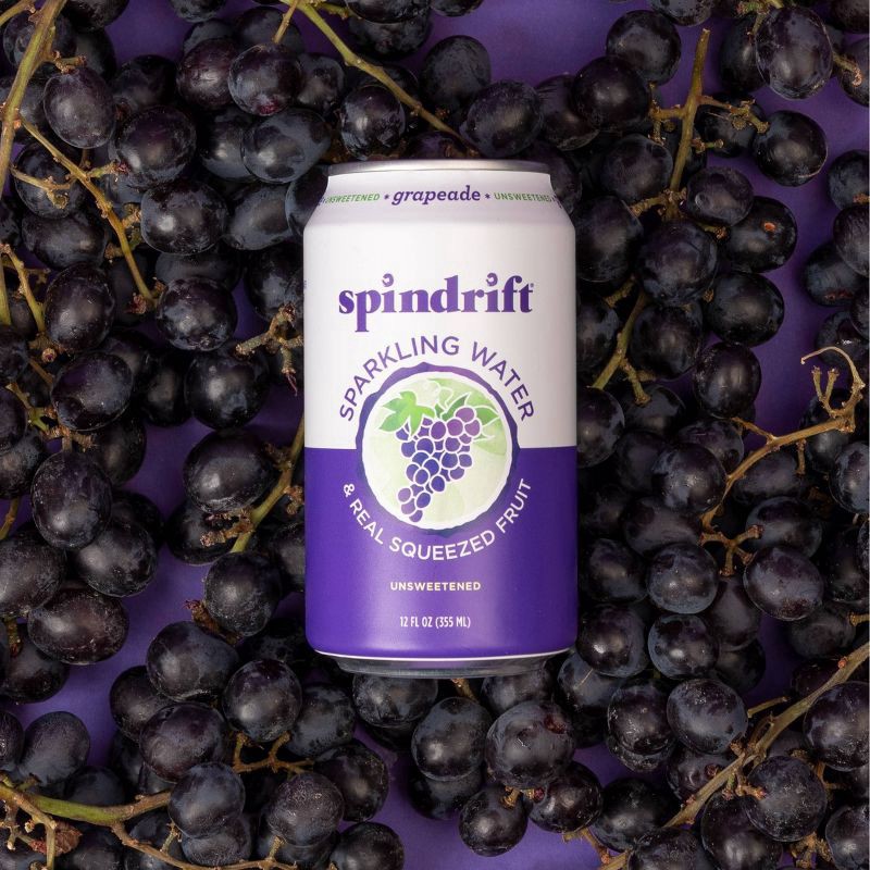 slide 3 of 3, Spindrift 12 oz. Grapeade Sparkling Water 8pk - 8 ct, 8 ct; 12 fl oz