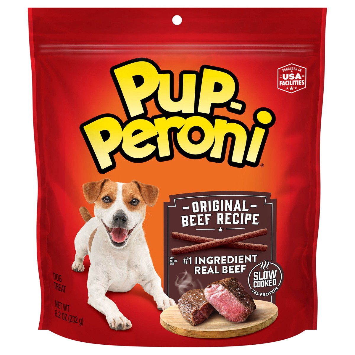slide 1 of 9, Pup-Peroni Original Beef Recipe Dog Treats, 8.2 Oz. Bag, 8.20 oz