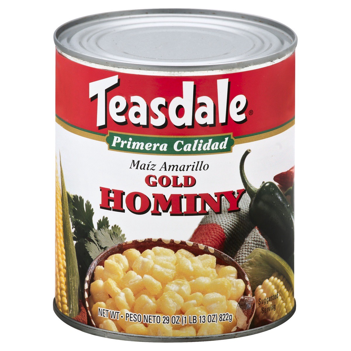 slide 1 of 2, Teasdale Hominy 29 oz, 29 oz