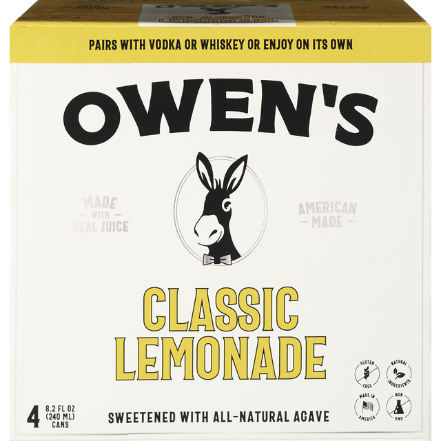 slide 1 of 1, Owen's Classic Lemonade- 8.2 oz, 8.2 oz