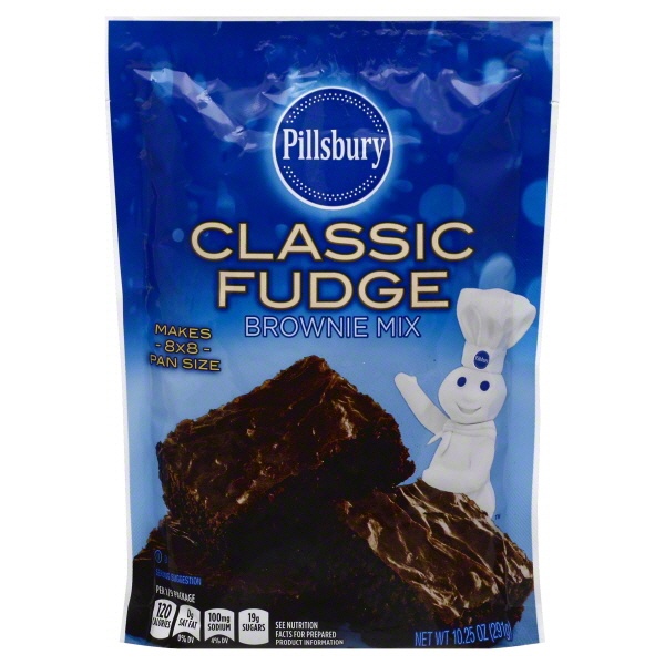 slide 1 of 6, Pillsbury Classic Fudge Brownie Pouc, 10.25 oz