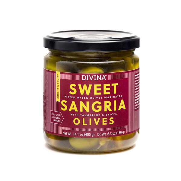 slide 1 of 1, Divina Sweet Sangria Pitted Green Olives, 6.3 oz