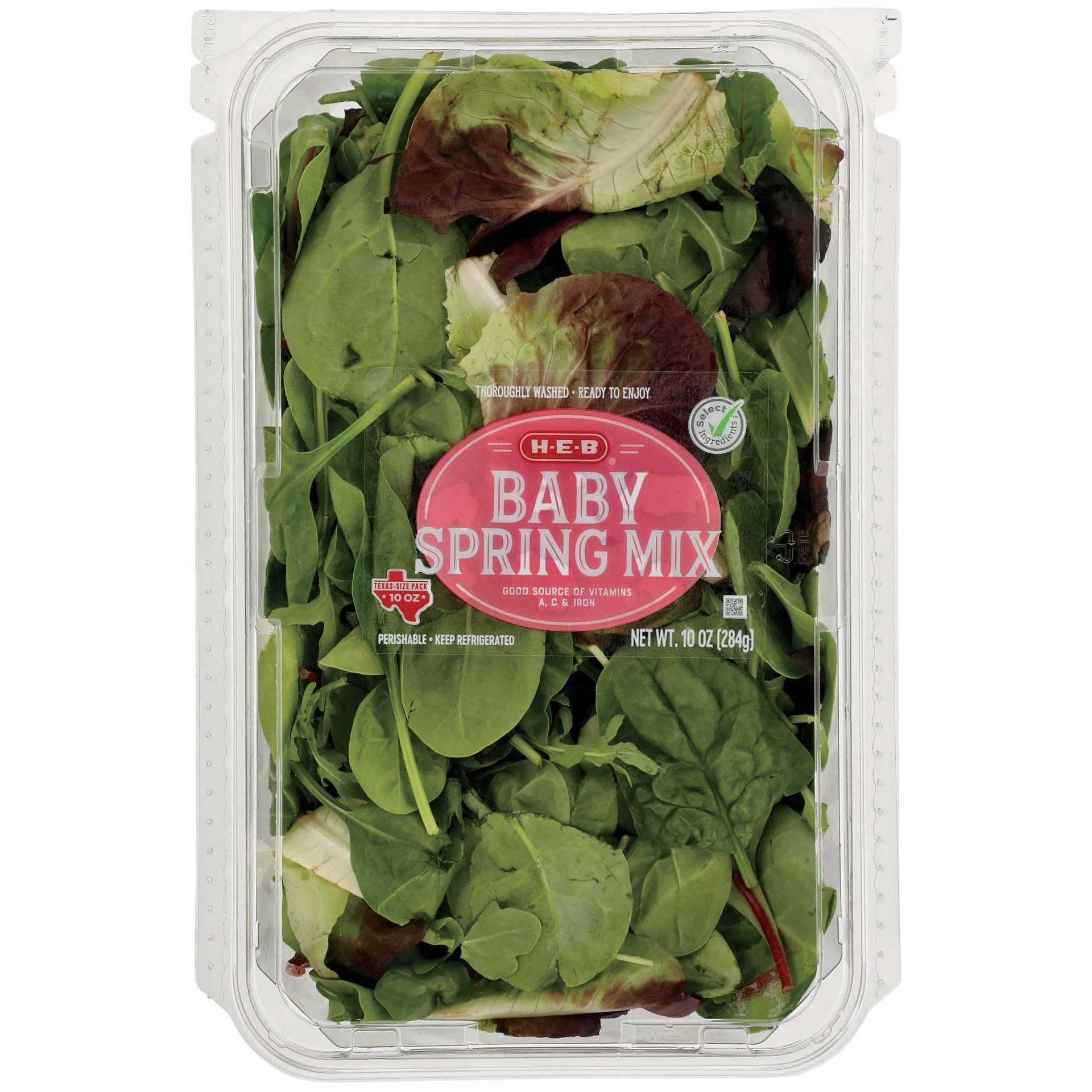 slide 1 of 1, H-E-B Select Ingredients Baby Spring Mix, 10 oz