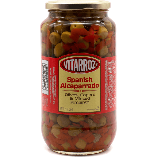 slide 1 of 1, Vitarroz Alcaparrado Capers & Olives, 21 oz