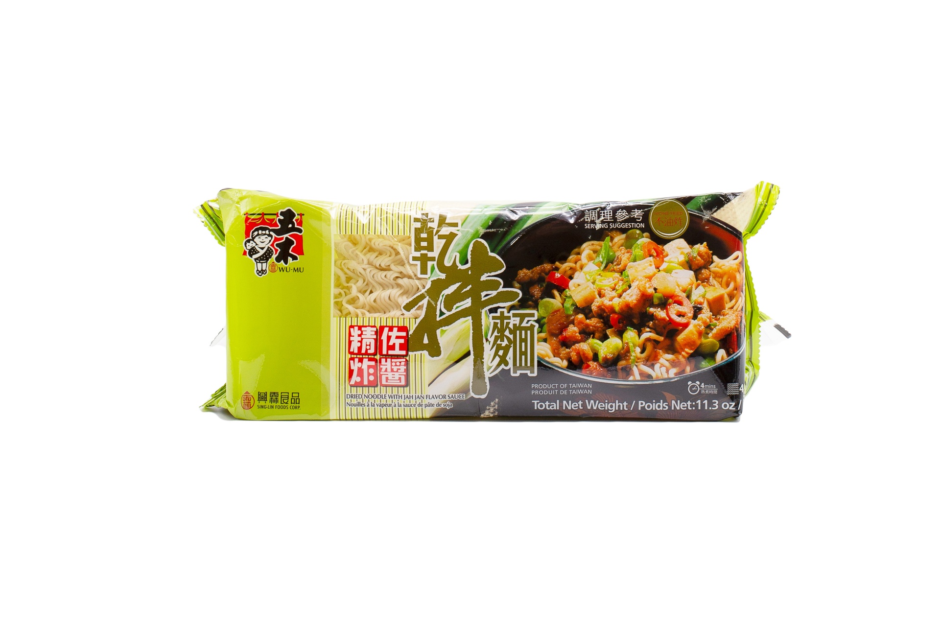 slide 1 of 1, Wu-Mu Instant Noodle with Jah Jan Sauce, 321 gram