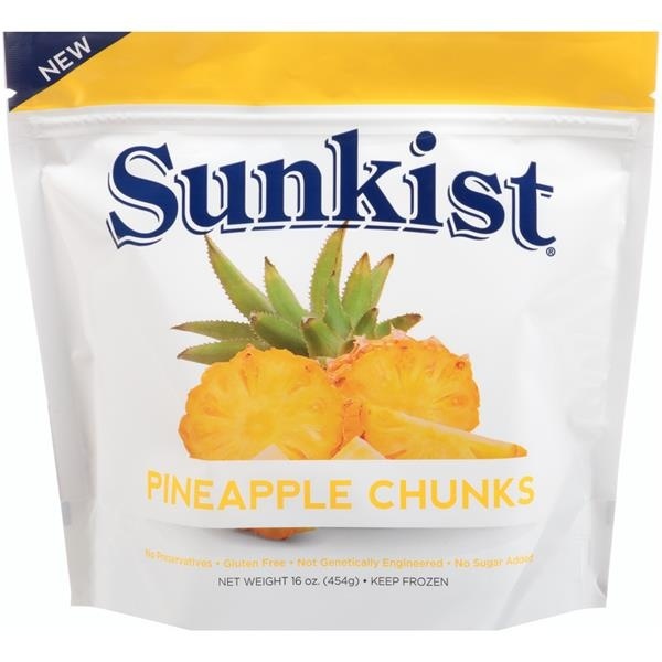 slide 1 of 1, Sunkist Pineapple Chunks, 16 oz