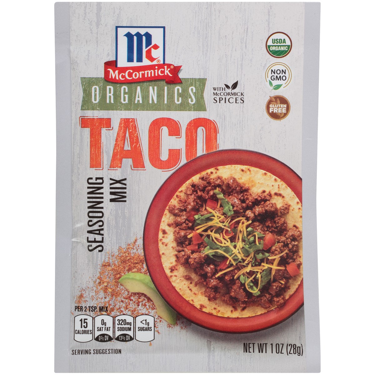 slide 3 of 9, McCormick Organics Taco Seasoning Mix, 1 oz