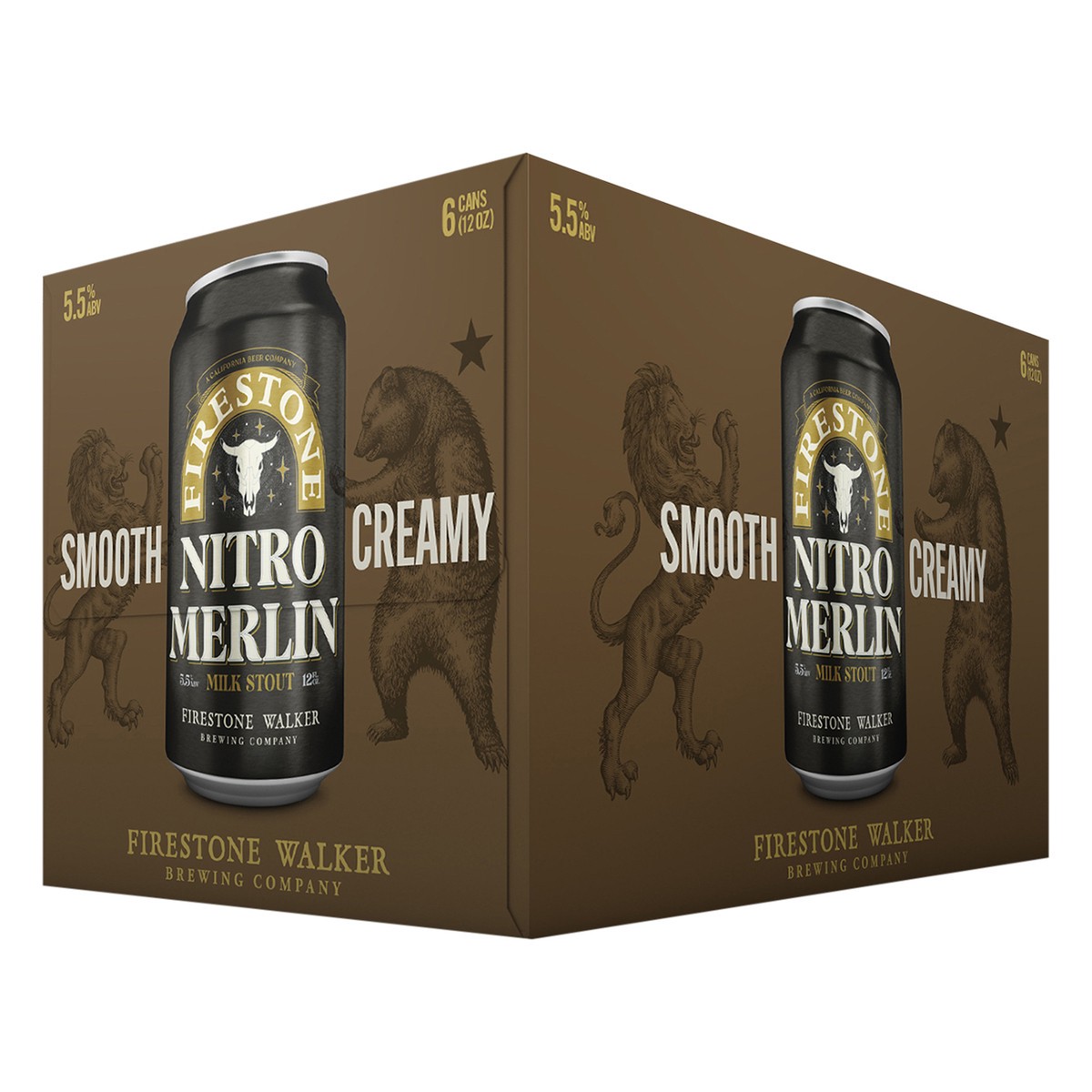 slide 2 of 8, Firestone Walker Nitro Merlin Milk Stout, 6 ct; 12 oz