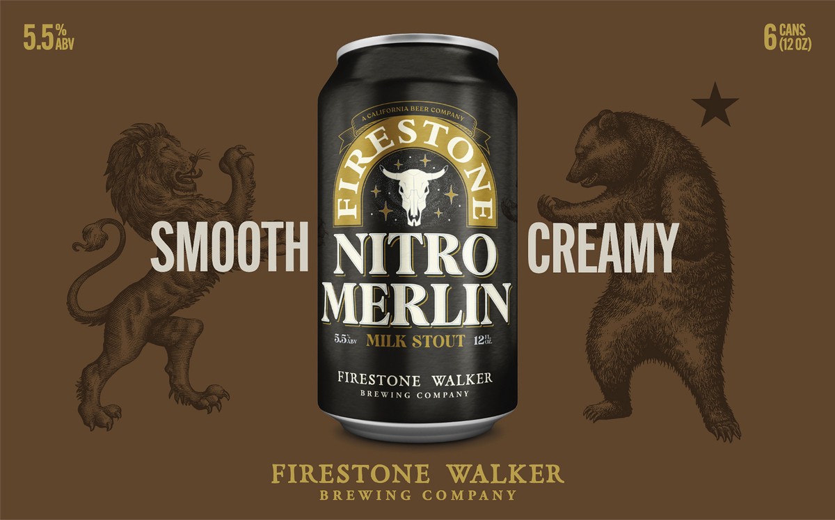 slide 4 of 8, Firestone Walker Nitro Merlin Milk Stout, 6 ct; 12 oz