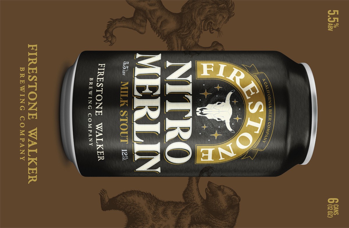 slide 8 of 8, Firestone Walker Nitro Merlin Milk Stout, 6 ct; 12 oz