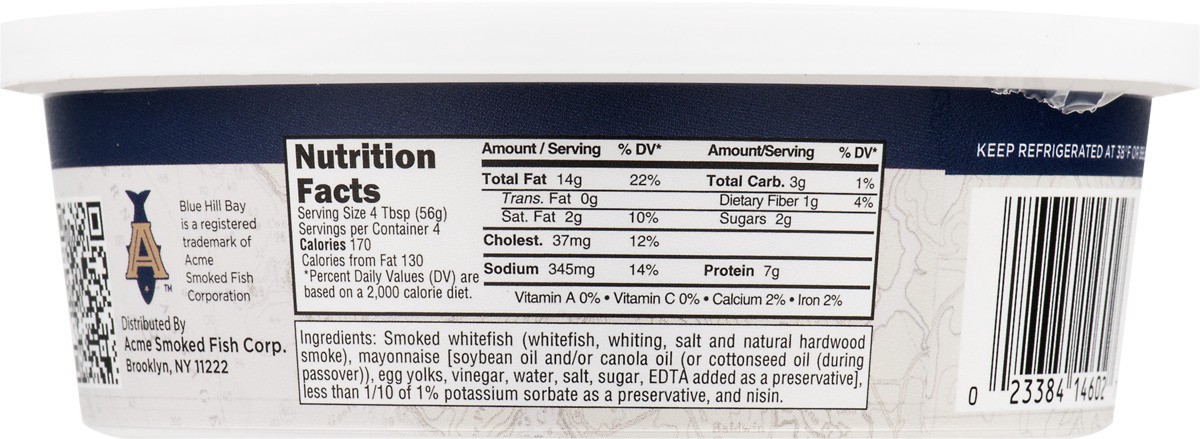 slide 3 of 8, Blue Hill Bay Smoked Whitefish Salad, 7 oz