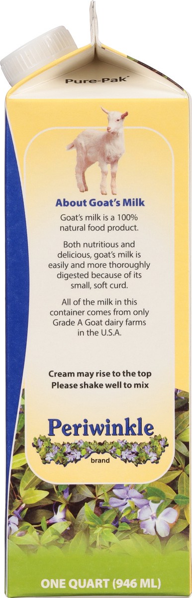 slide 8 of 9, Periwinkle 100% Natural Premium Goat's Milk 1 qt Carton, 1 qt