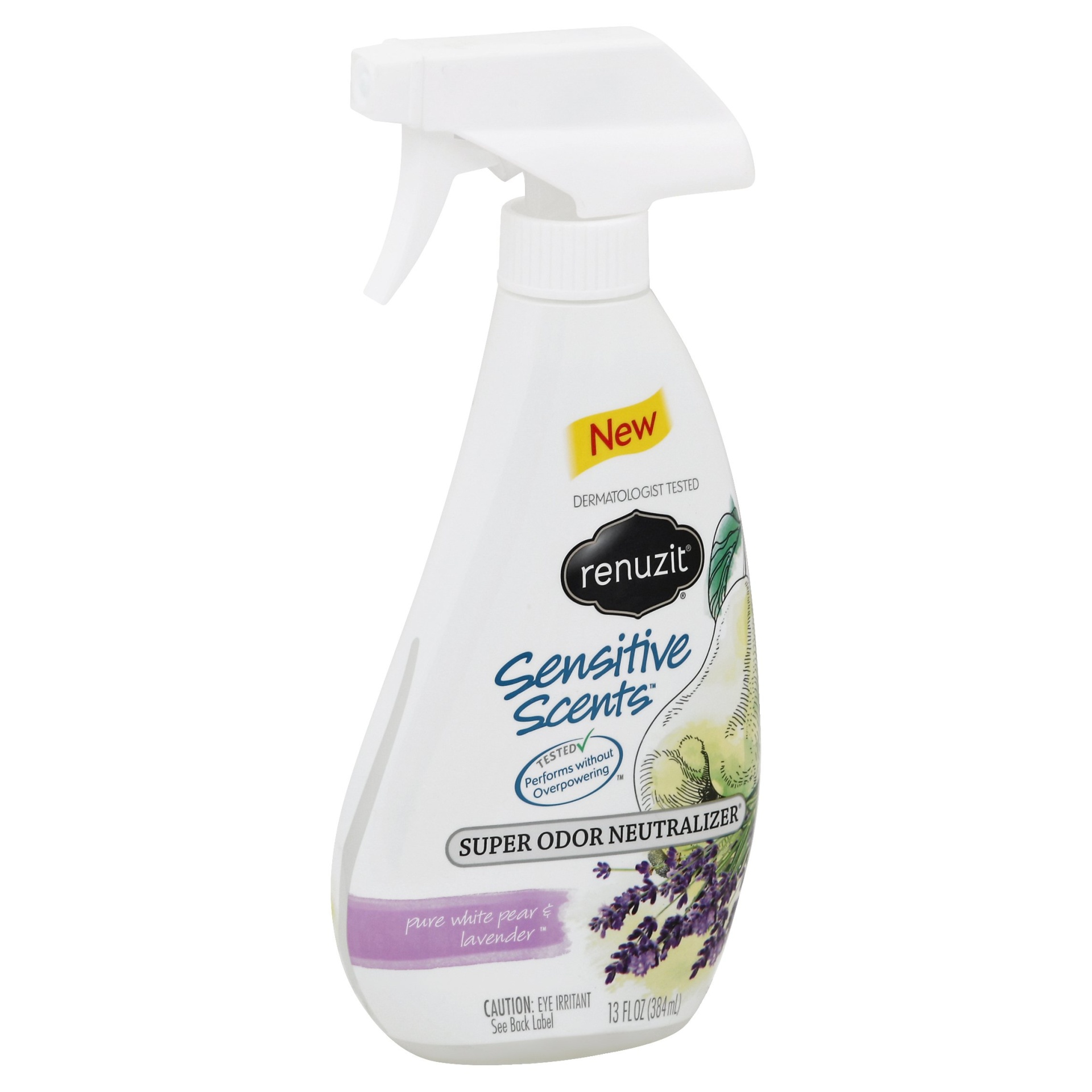 slide 1 of 1, Renuzit Super Odor Neutralizer Pure White Pear & Lavender Air Freshener, 13 fl oz