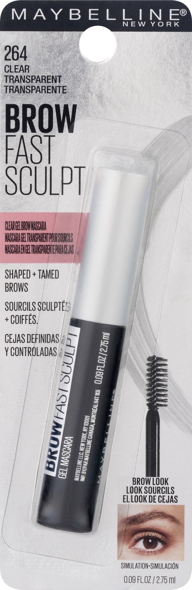 slide 6 of 9, Maybelline Brow Fast Sculpt Clear Transparent 264 Clear Gel Brow Mascara 0.09 fl oz, 0.09 fl oz