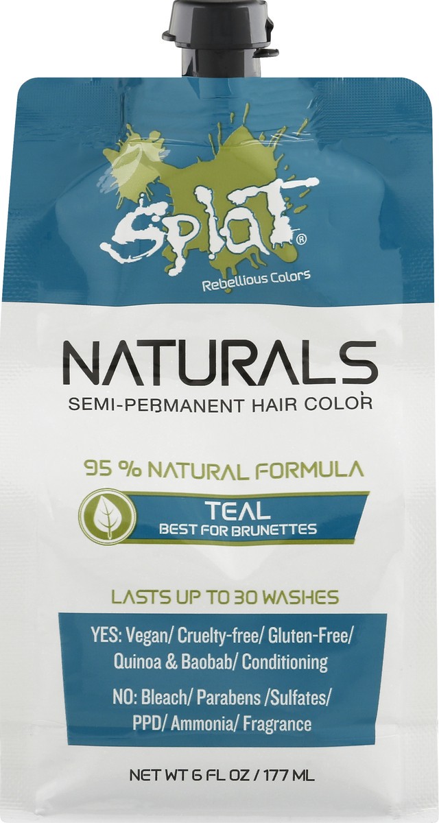 slide 1 of 11, Splat Naturals Semi-Permanent Teal Hair Color 6 oz, 6 oz