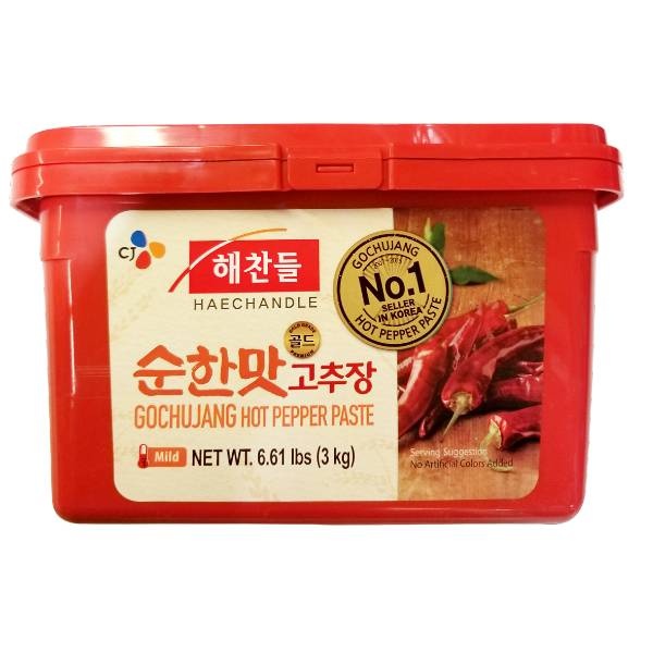 slide 1 of 1, CJ Hcd Hot Pepper Paste Mild 3Kg, 6.61 lb