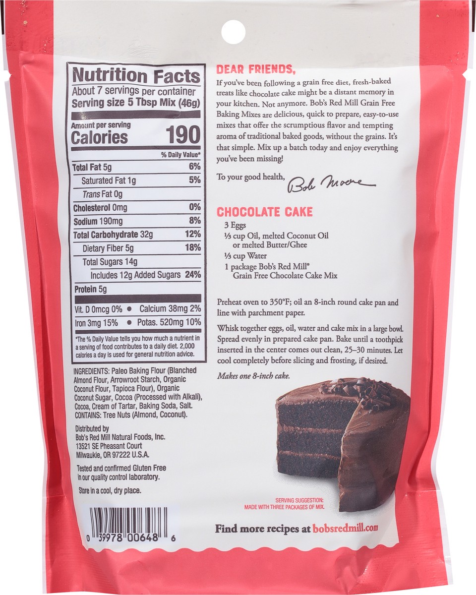 slide 13 of 13, Bob's Red Mill Grain Free Chocolate Cake Mix 10.5 oz, 10.5 oz