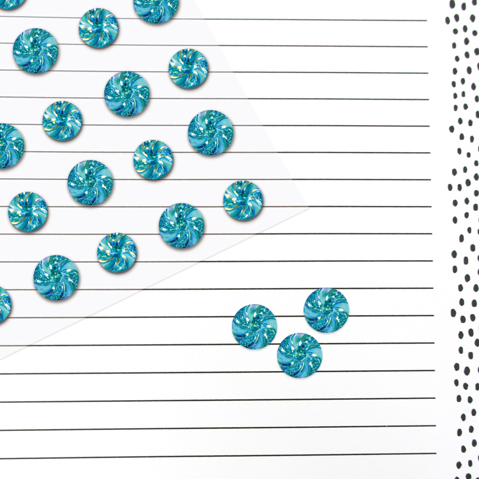 slide 2 of 6, Aqua Iridescent Bling Pinwheel Stickers By Recollections, 3.8 in x 4.3 in