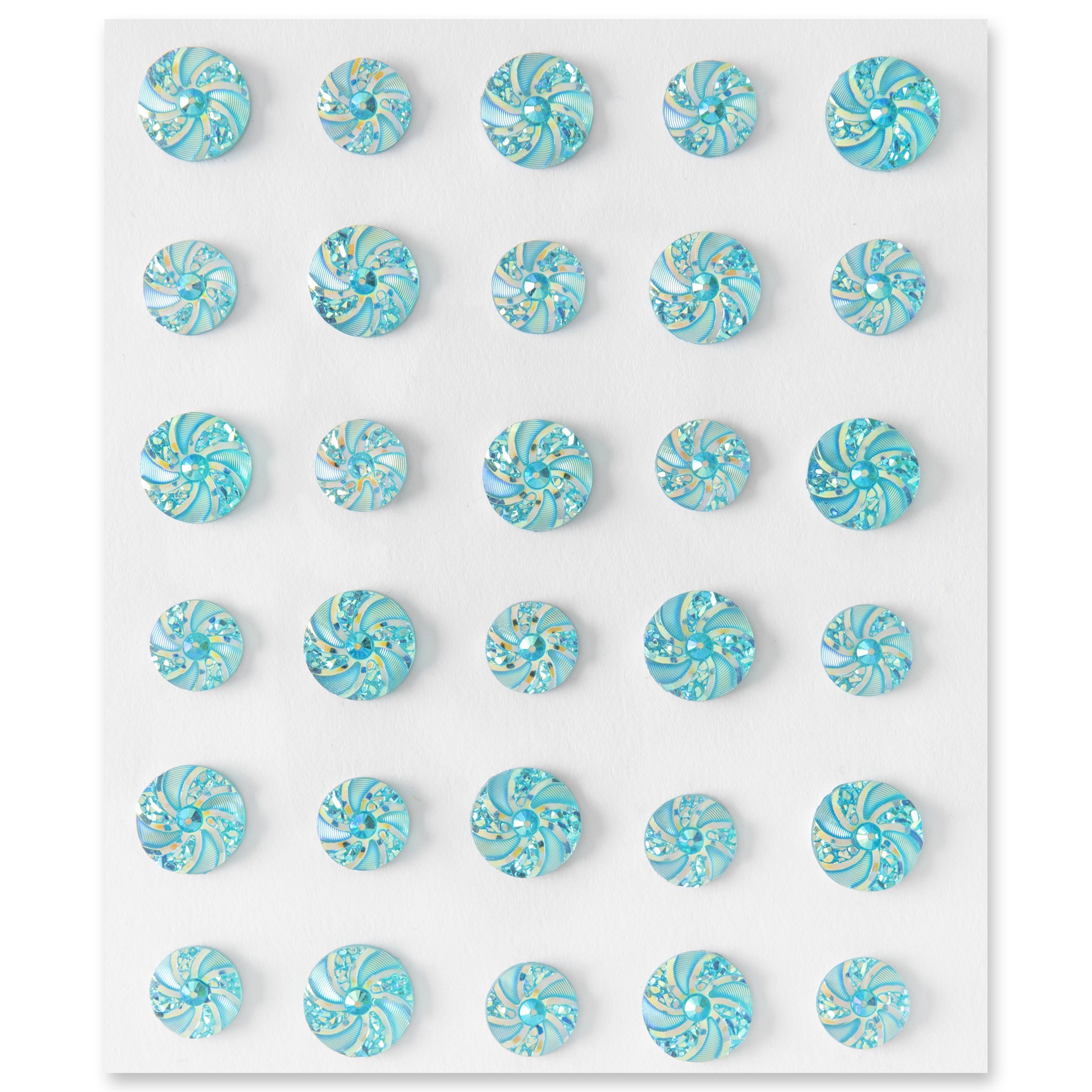 slide 4 of 6, Aqua Iridescent Bling Pinwheel Stickers By Recollections, 3.8 in x 4.3 in