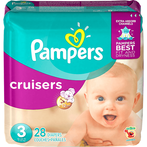 slide 5 of 8, Pampers Diapers 28 ea, 28 ct