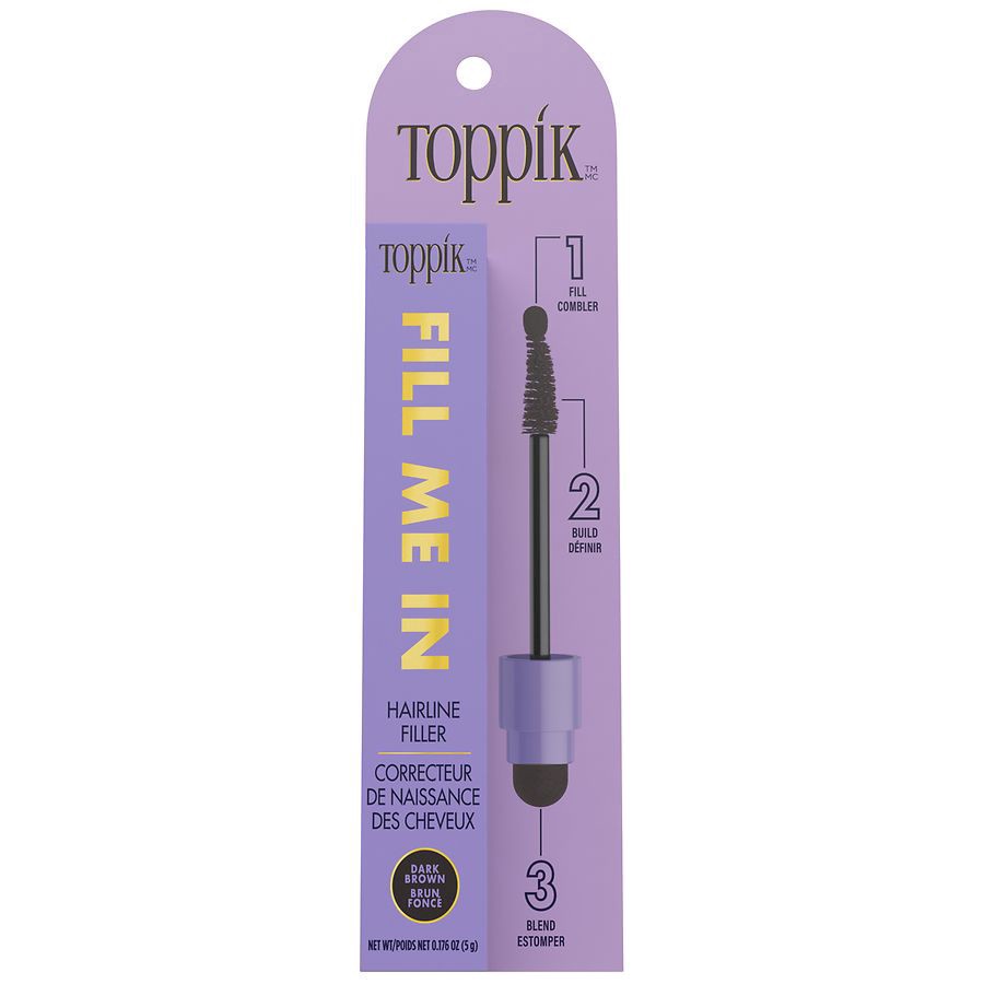 slide 1 of 1, Toppik Fill Me In Dark Br, 0.212 oz