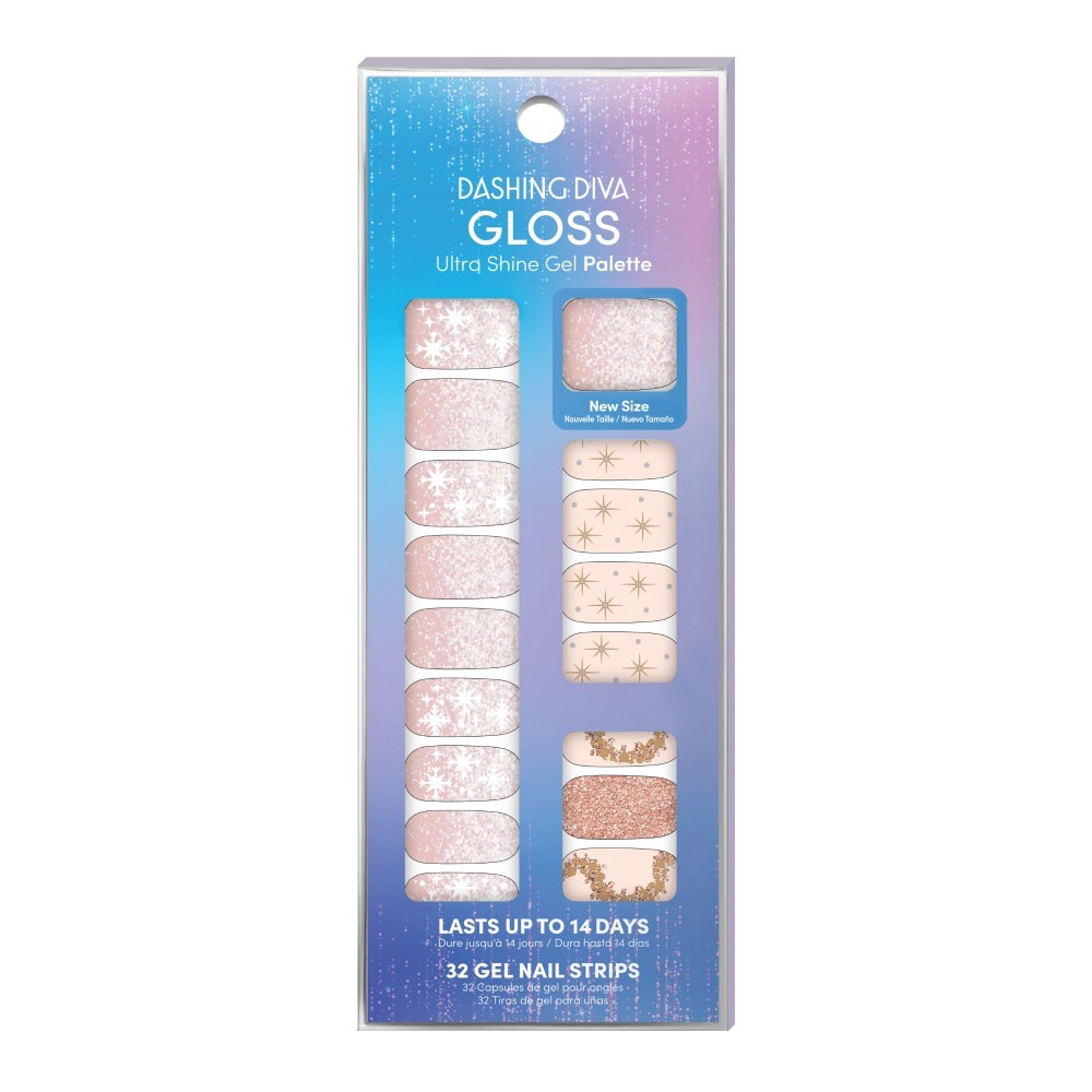 slide 1 of 1, Dashing Diva Gloss Sugarplum Dance Ultra Shine Gel Nail Strips, 32 ct