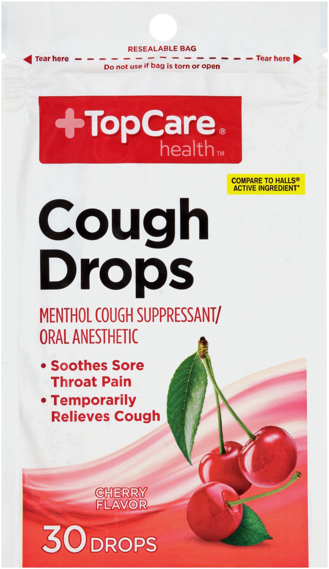 slide 1 of 6, Topcare Cough Drops Cherry, 30 ct