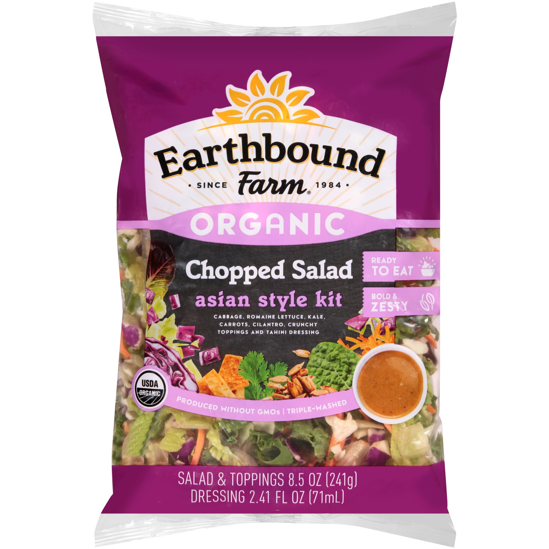 slide 1 of 5, Earthbound Farm Organic Chopped Salad Asian Kit, 8.5 oz