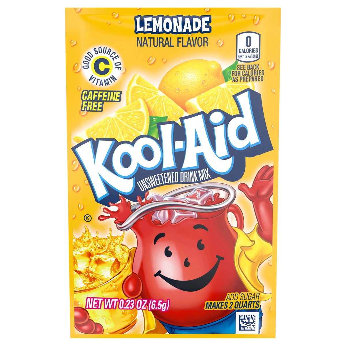 slide 9 of 13, Kool-Aid Unsweetened Lemonade Powdered Drink Mix, Caffeine Free, 0.23 oz Packet, 0.23 oz