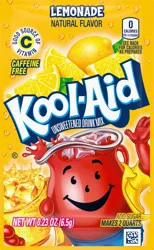 Kool-Aid Unsweetened Lemonade Powdered Drink Mix, Caffeine Free, 0.23 oz Packet