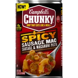 Campbell's Campbell’s Chunky Spicy Sausage Mac Soup, 18.8 oz Can