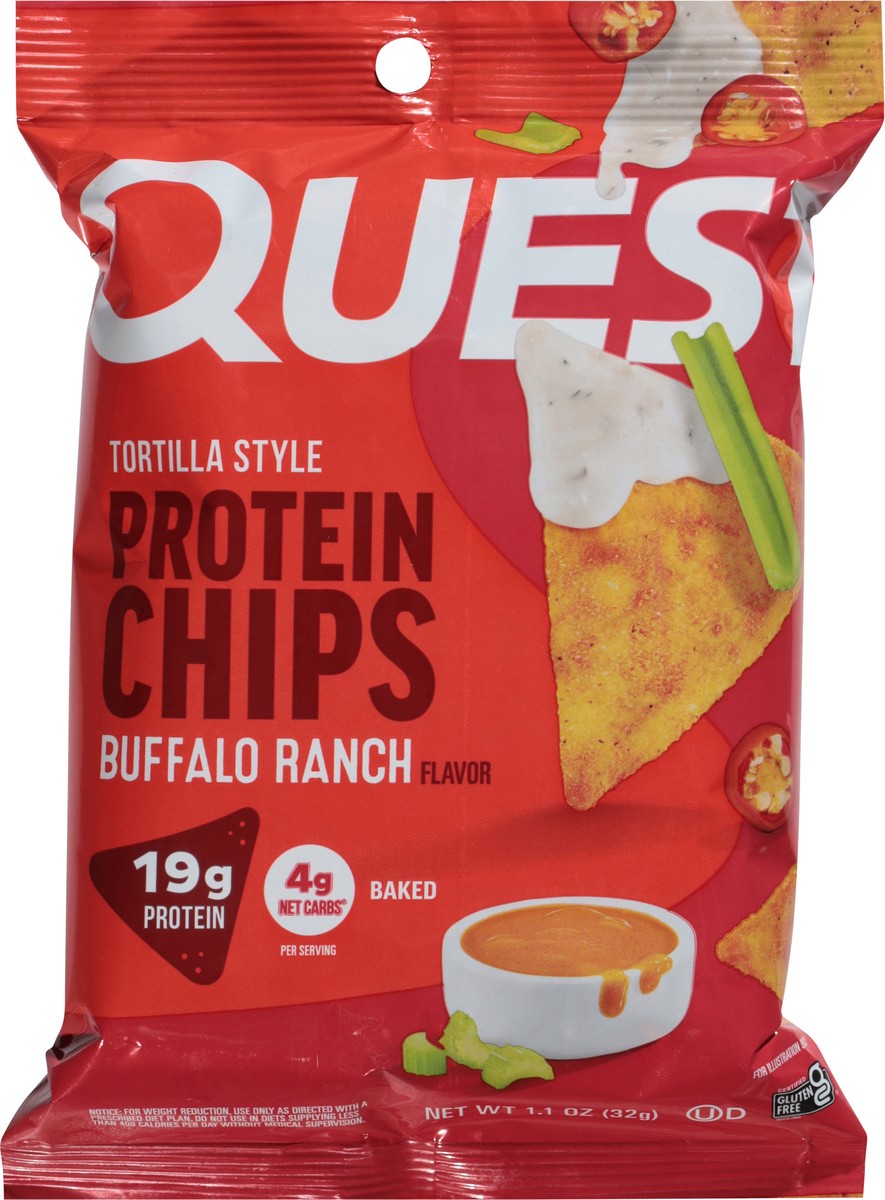 slide 2 of 13, Quest Tortilla Style Buffalo Ranch Flavor Protein Chips 1.1 oz, 1.1 oz