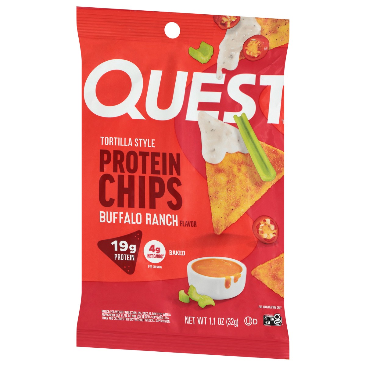 slide 4 of 13, Quest Tortilla Style Buffalo Ranch Flavor Protein Chips 1.1 oz, 1.1 oz