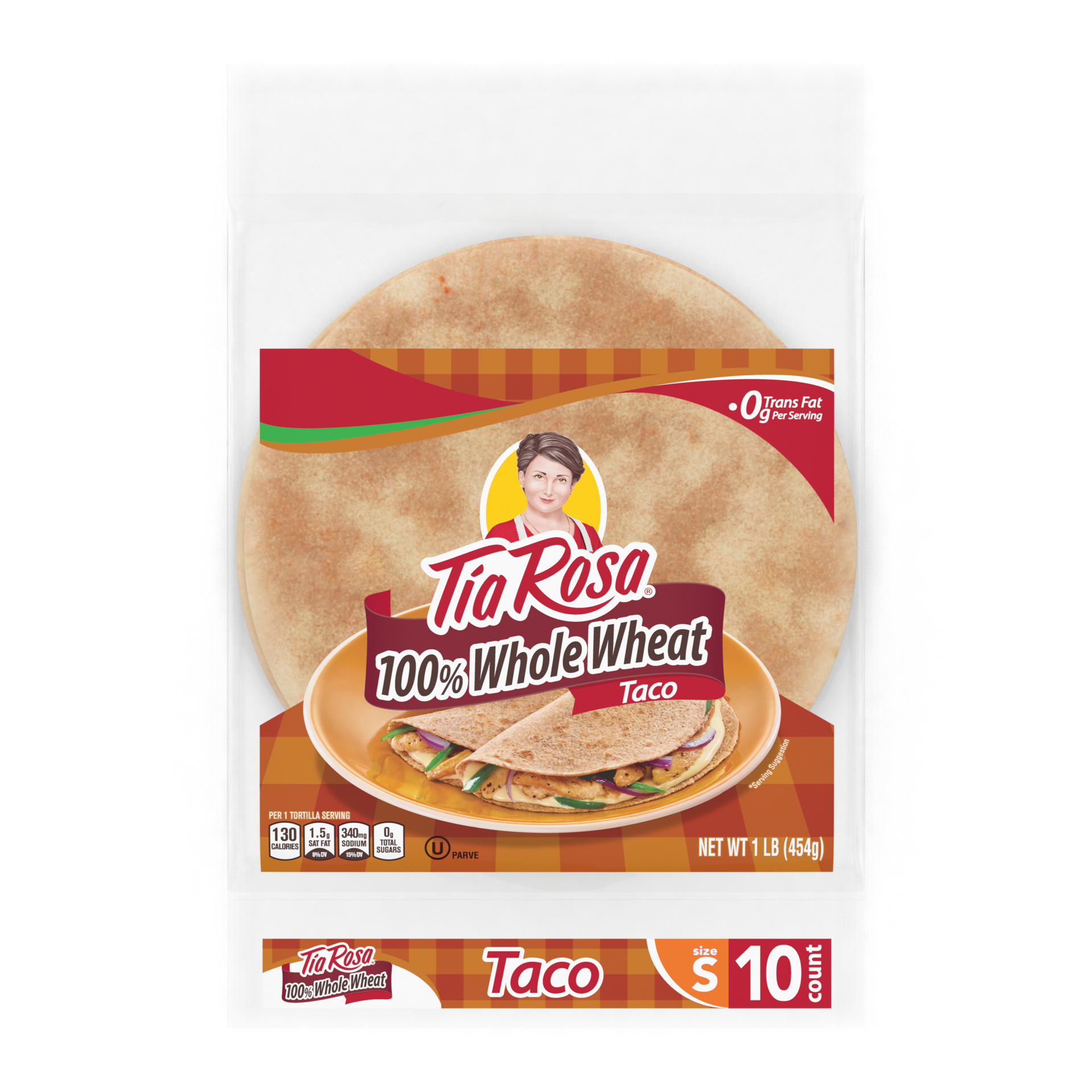 slide 1 of 5, Tia Rosa 100% Whole Wheat Tortillas 10Ct, 16 oz