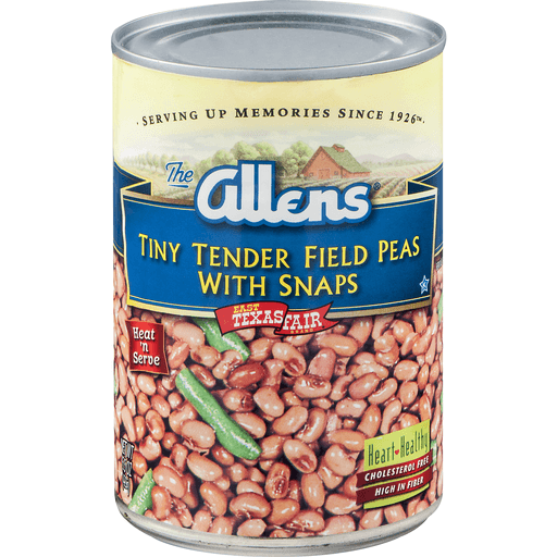slide 2 of 9, Allen's Tiny Tender Field Peas with Snaps, 15.5 oz