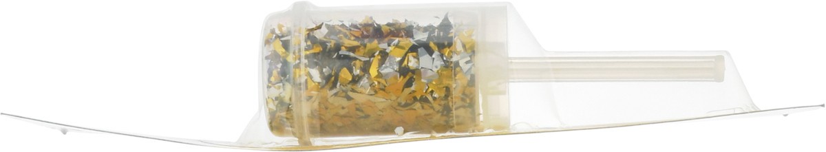 slide 3 of 9, Unique Gold & Silver Confetti Push Popper 1 ea Blister Pack, 1 ct