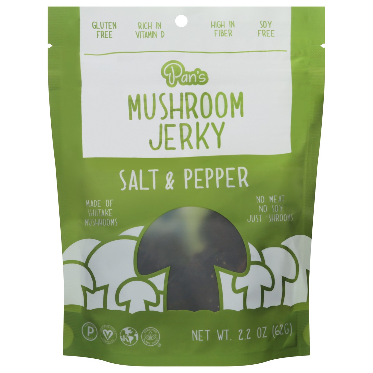 slide 5 of 13, Pan's Salt & Pepper Mushroom Jerky 2.2 oz, 2.2 oz