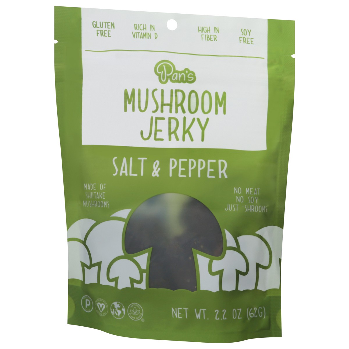 slide 9 of 13, Pan's Salt & Pepper Mushroom Jerky 2.2 oz, 2.2 oz