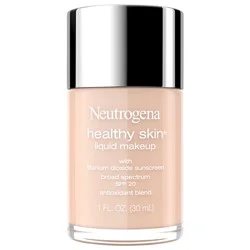 Neutrogena Healthy Skin Liquid Makeup Foundation, Broad Spectrum SPF 20 Sunscreen, Lightweight & Flawless Coverage Foundation with Antioxidant Vitamin E & Feverfew, Natural Tan, 1 fl. oz