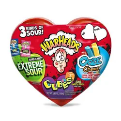 Warheads Valentine's Sour Scramble Plastic Heart - 3.85oz