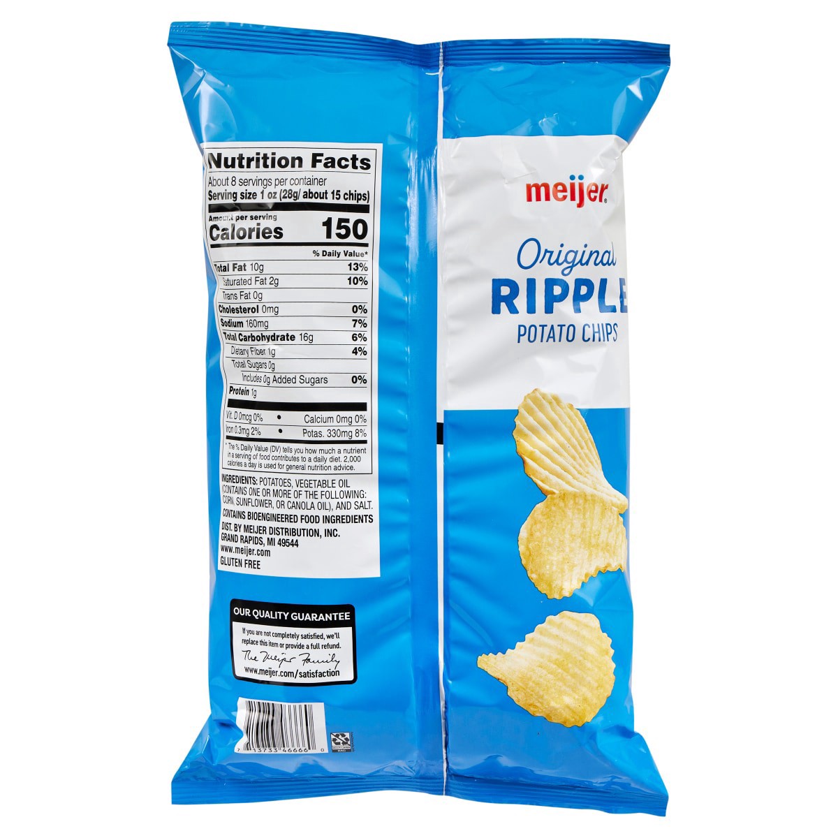 slide 18 of 21, Meijer Ripple Original Potato Chips, 7.75 oz
