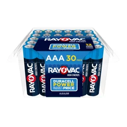Rayovac High Energy AAA Batteries (30 Pack), Alkaline Triple A Batteries