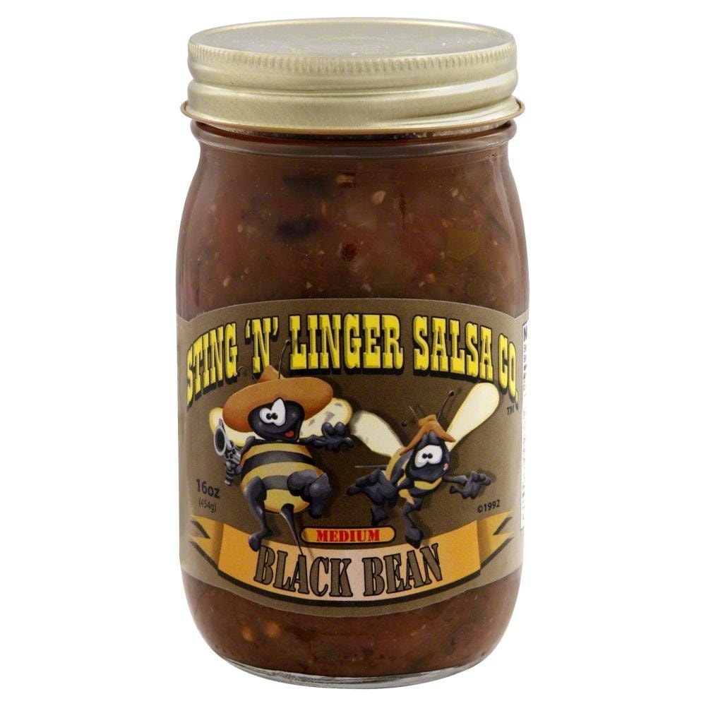 slide 1 of 1, Sting 'N' Linger Medium Salsa Sauce, 16 oz