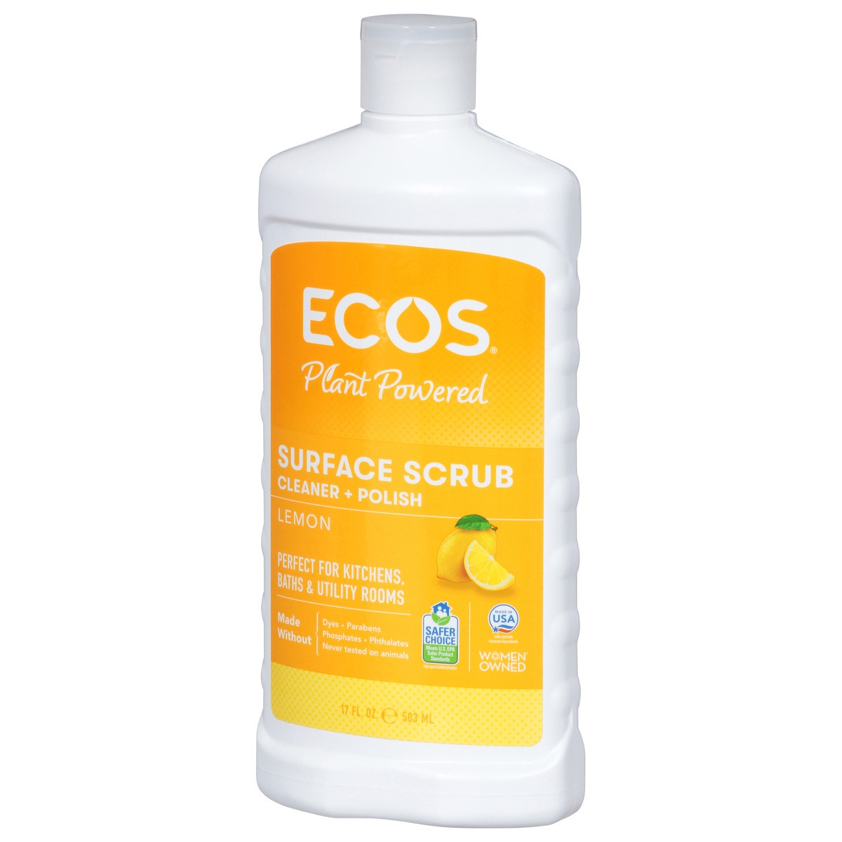 slide 3 of 13, Ecos Surface Scrub Lemon Cleaner + Polish 17 fl oz, 1 ct