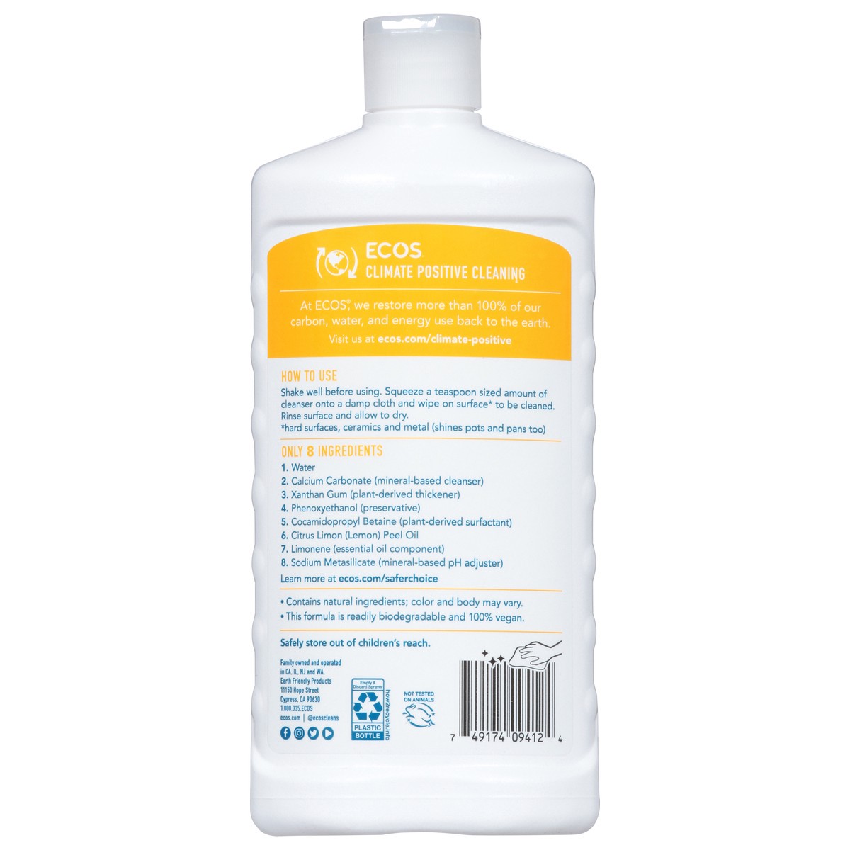 slide 13 of 13, Ecos Surface Scrub Lemon Cleaner + Polish 17 fl oz, 1 ct