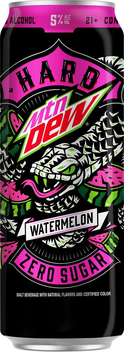 slide 2 of 2, Mountain Dew Hard Alcohol Watermelon, 24 fl oz