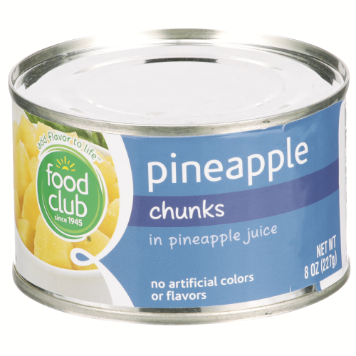 slide 1 of 1, Food Club Pineapple Chunks In Pineapple Juice, 8 oz